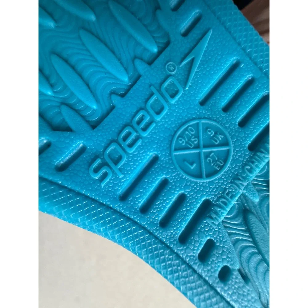 Speedo Surfwalker Pro Kids Water Shoes Teal Blue Slip On Size 9/10 US